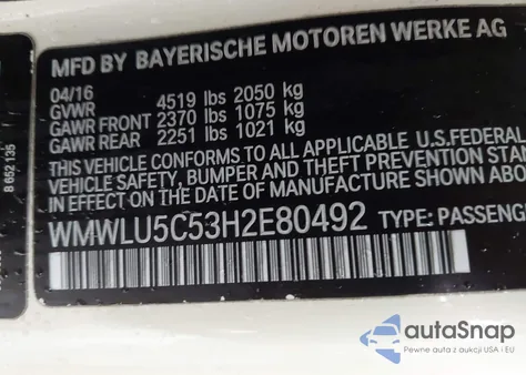 2017 Mini Clubman Cooper S z USA, uszkodzony, nr VIN WMWLU5C53H2E80492